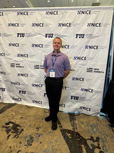 Dr. Alan Stines attends National Initiative for Cybersecurity Education Conference.